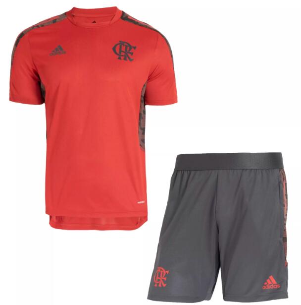 2021/22 Flamengo Men's Red Training Kits Shirt with Shorts